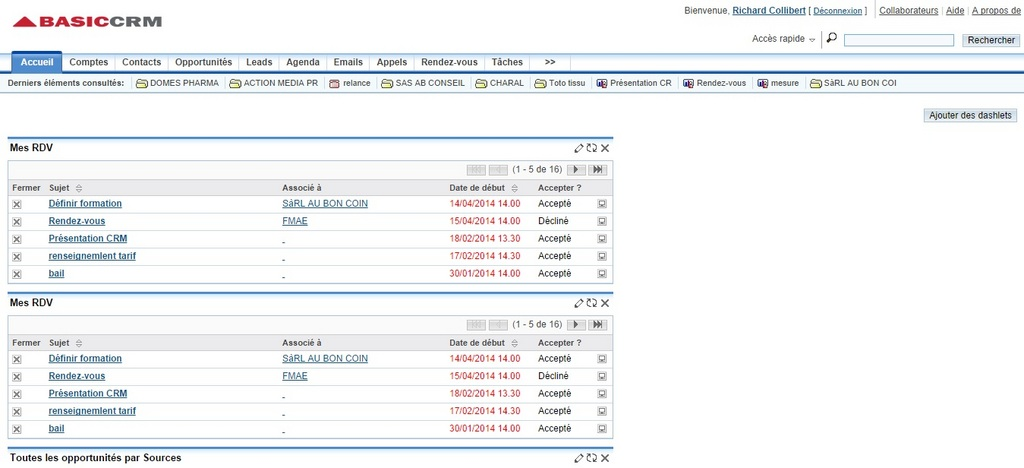 BasicCRM: Tâches et notes, Contrat de niveau de service (SLA), Gestion de comptes BasicCRM: Tâches et notes, Contrat de niveau de service (SLA), Gestion de comptes