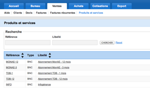 MaTPE: Bon de commande, Catalogue tarifaire, Gestion de comptes