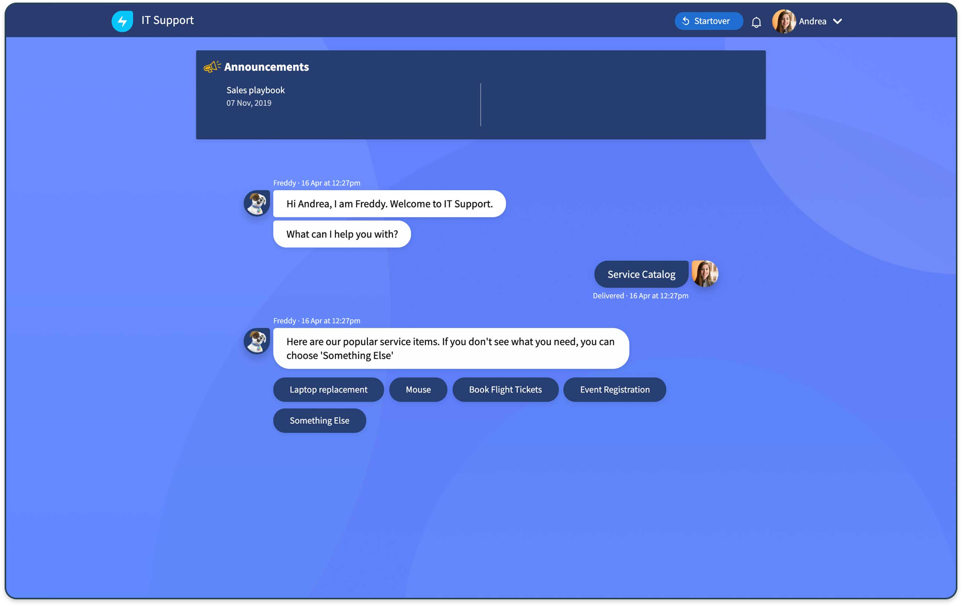Freshservice screenshot