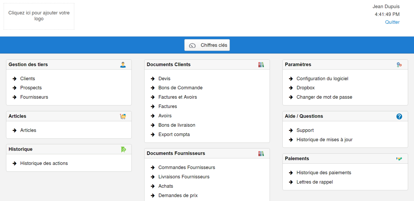 Flexina: page accueil