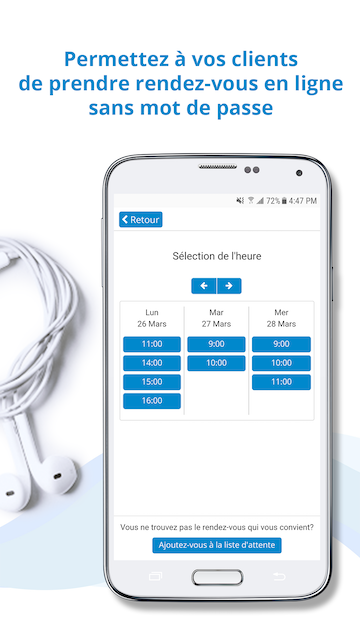 Prise de rendez-vous en ligne en tout temps Prise de rendez-vous en ligne en tout temps