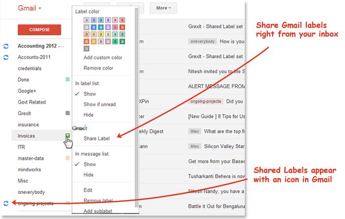 Hiver - Shared Labels to sort emails