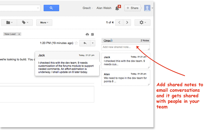 Hiver - Add comments for internal collaboration