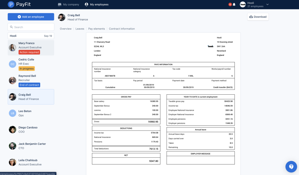 PayFit - Payroll