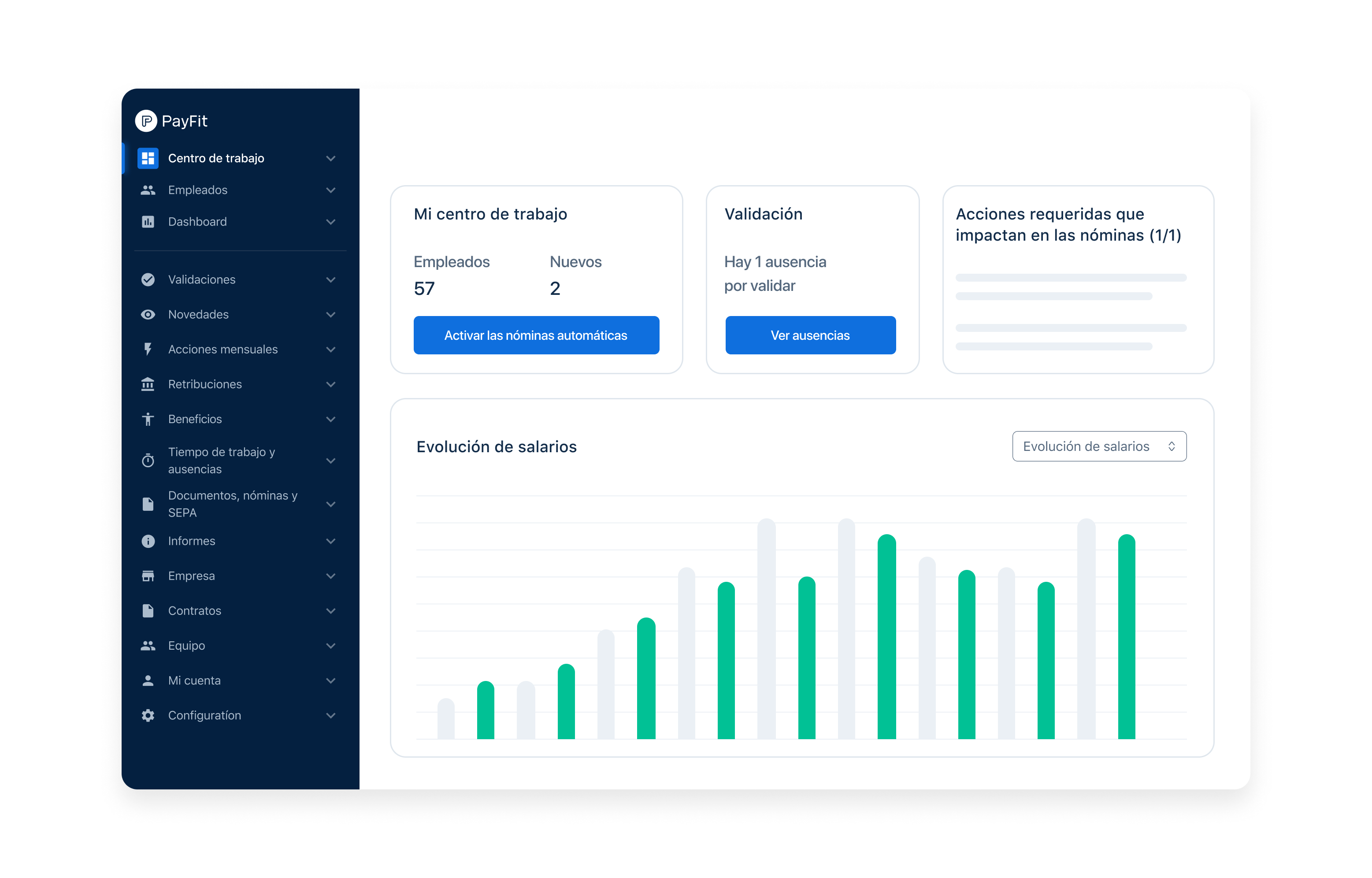 PayFit - Dashboard