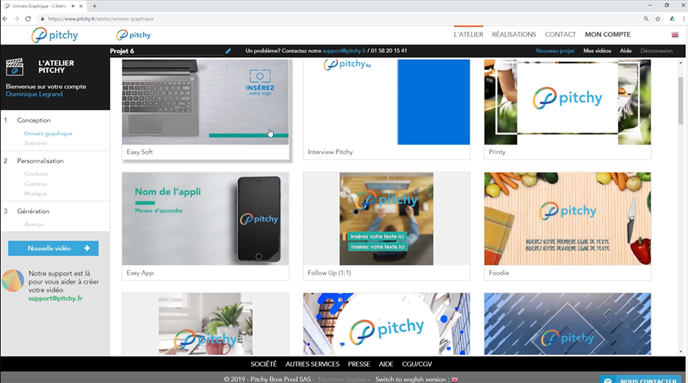 Dans un premier temps choisissez votre template sur la plateforme Dans un premier temps choisissez votre template sur la plateforme