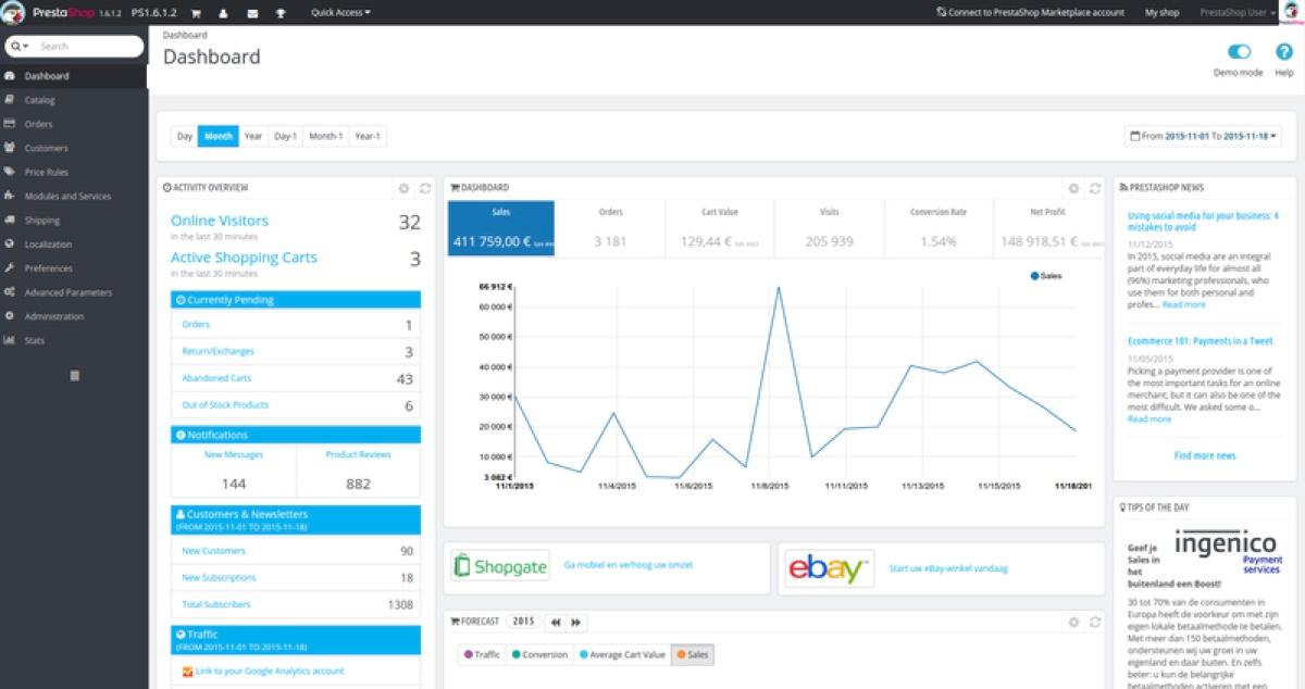 Back Office de PrestaShop : le CMS OpenSource pour sites ecommerce Back Office de PrestaShop : le CMS OpenSource pour sites ecommerce