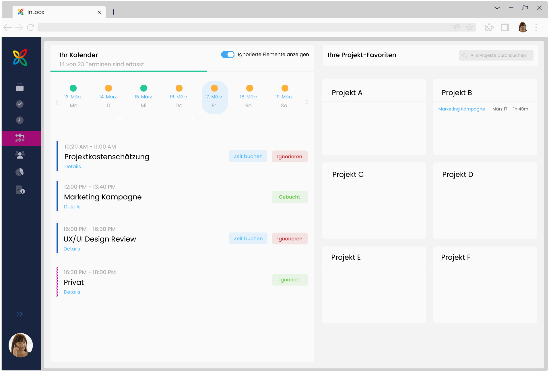 InLoox - Connect your calender with InLoox to track your calls, meetings and appointments in your project.