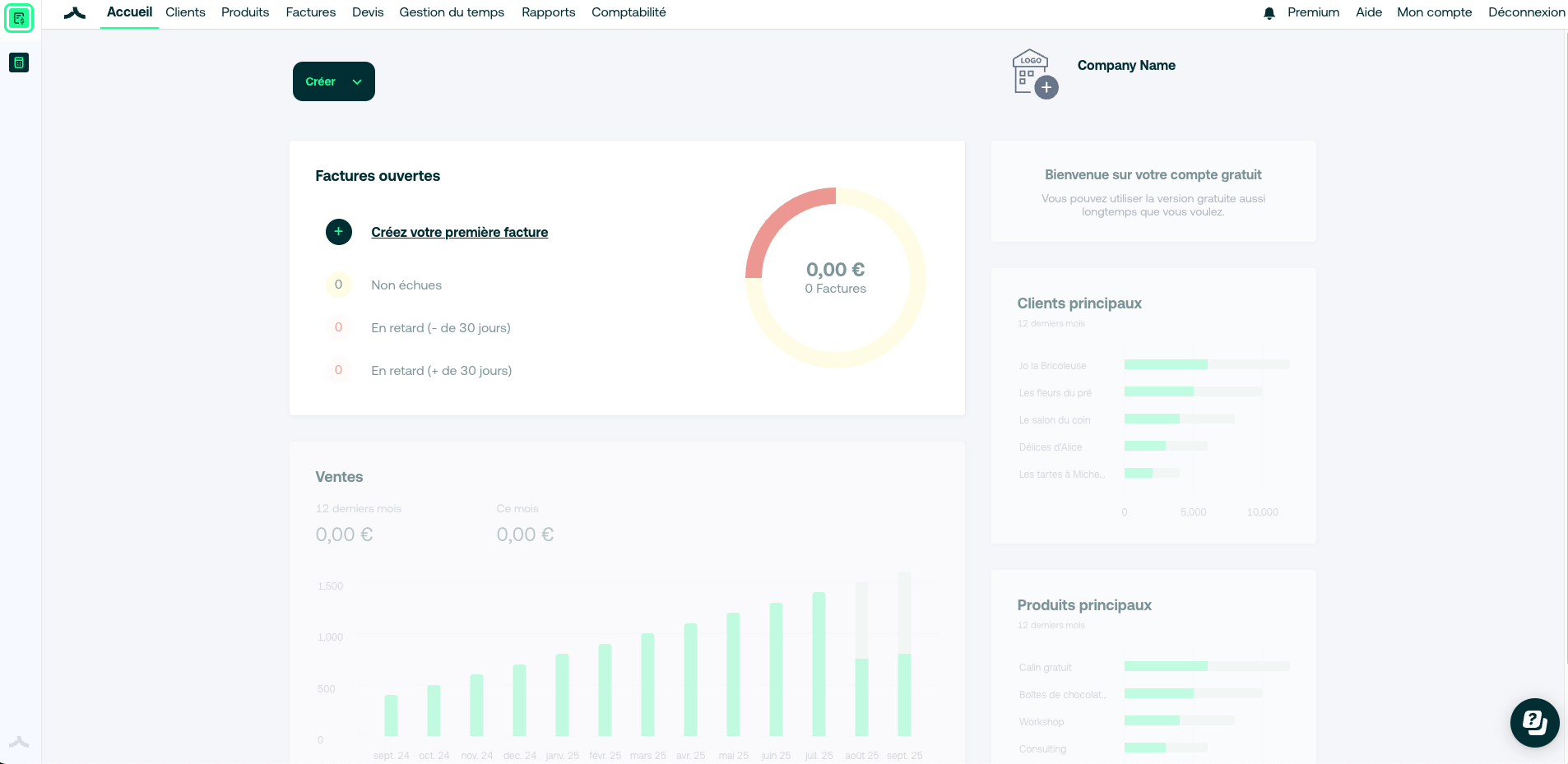 Zervant screenshot