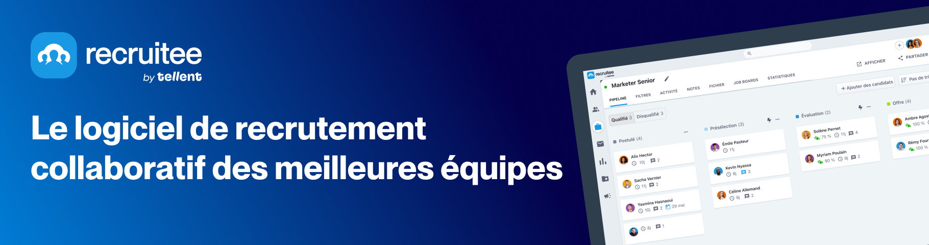 Avis Recruitee by Tellent : Le #1 logiciel de recrutement collaboratif - Appvizer