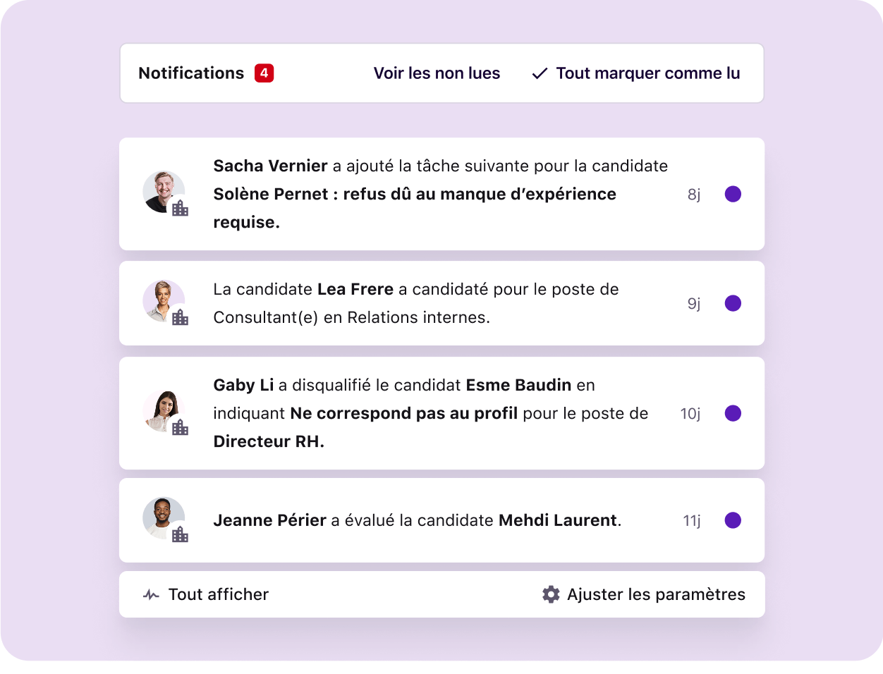 Tellent Recruitee - Notifications