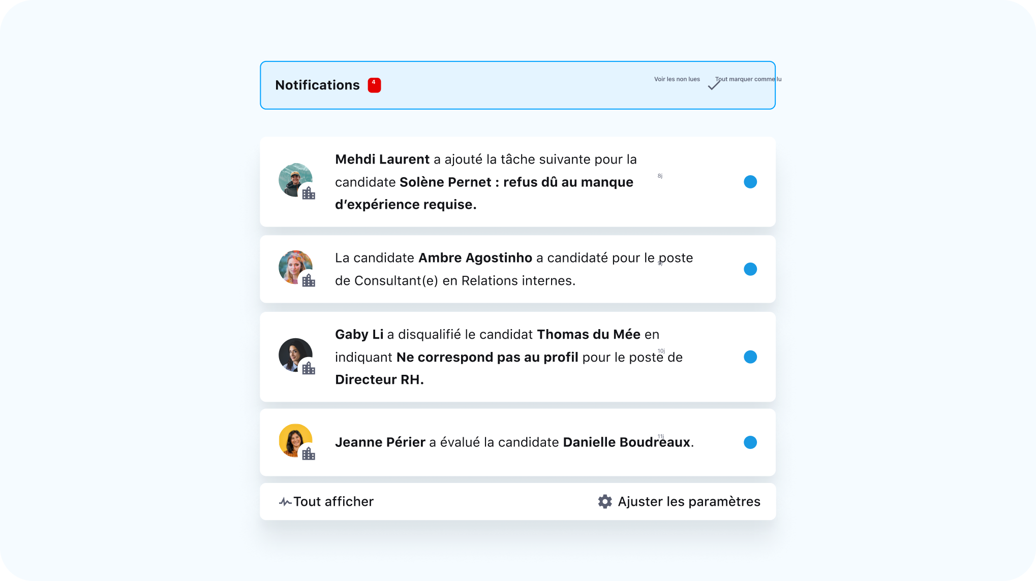 Recruitee by Tellent - Soyez informé instantanément de toutes les actualités grâce aux notifications.