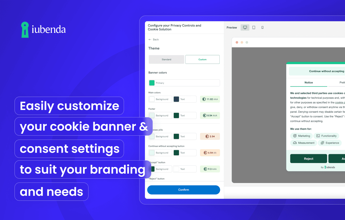 iubenda - Privacy Controls and Cookie Solution