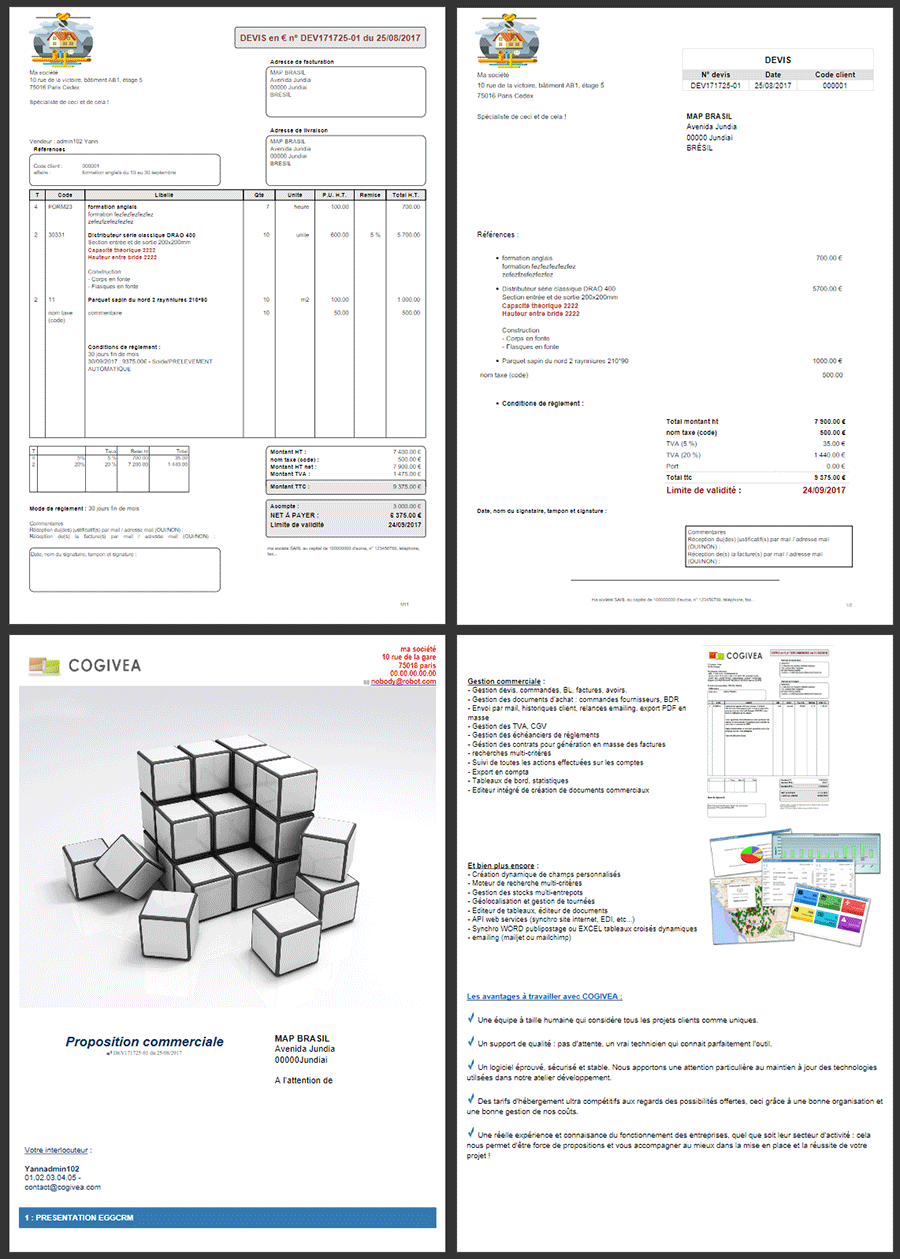 Documents PDF : différents modèles + puissant éditeur avec variables de publipostage pour réaliser de nouveaux modèles : propositions commerciales, fiches clients, conventions de formations, accusés réception, etc.... Documents PDF : différents modèles + puissant éditeur avec variables de publipostage pour réaliser de nouveaux modèles : propositions commerciales, fiches clients, conventions de formations, accusés réception, etc....
