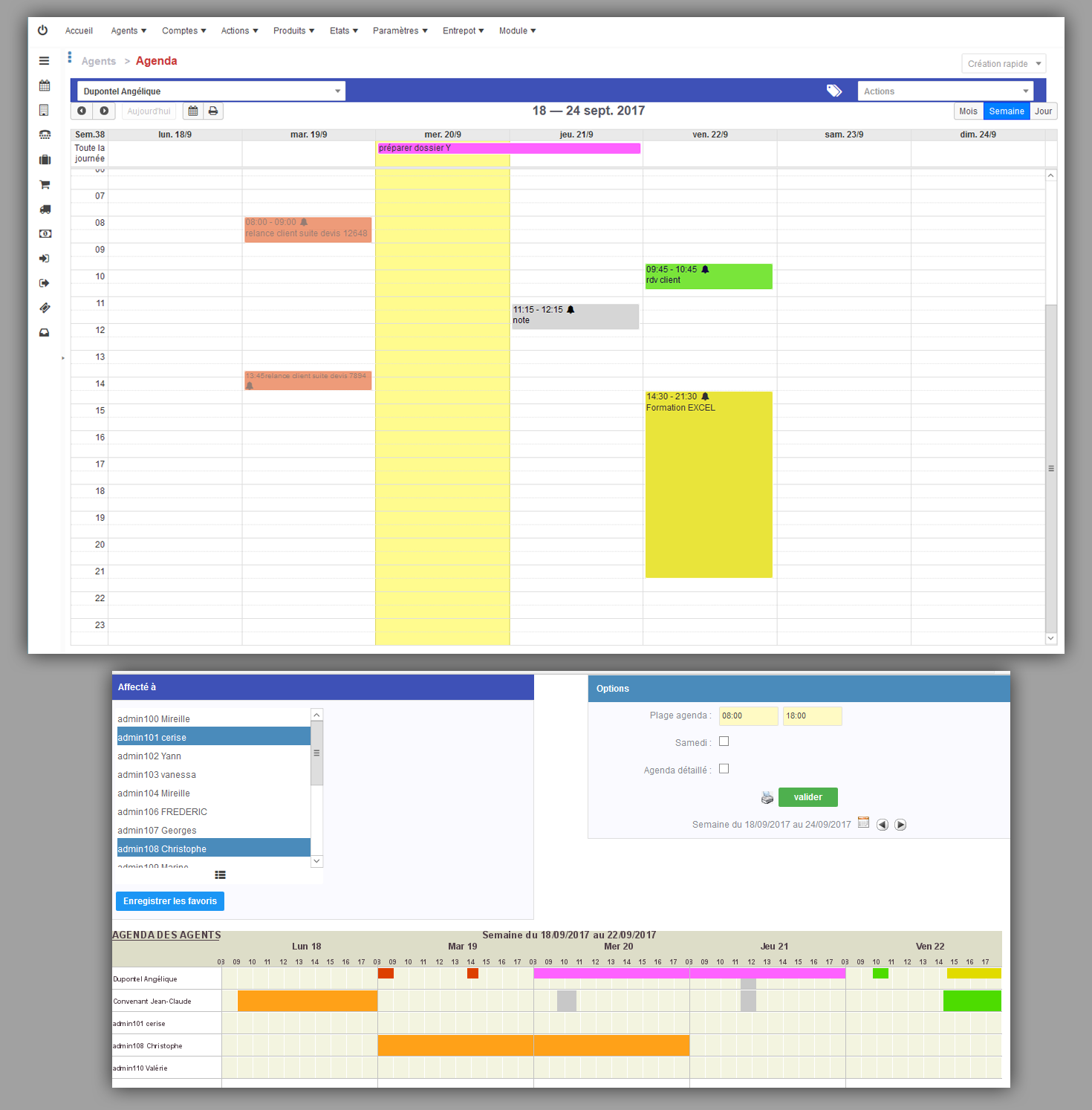 plannings et agendas partagés en glisser/déposer. Création rapide, événements récurrents, synchro Google. Gestion des droits (visible, modification, suppression) plannings et agendas partagés en glisser/déposer. Création rapide, événements récurrents, synchro Google. Gestion des droits (visible, modification, suppression)