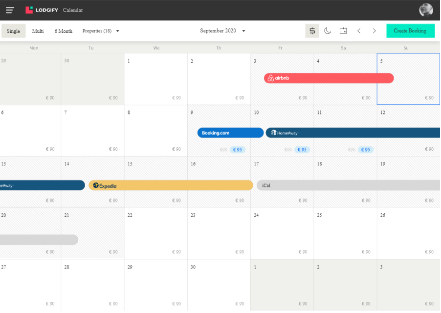 Lodgify - Un calendrier centralisé