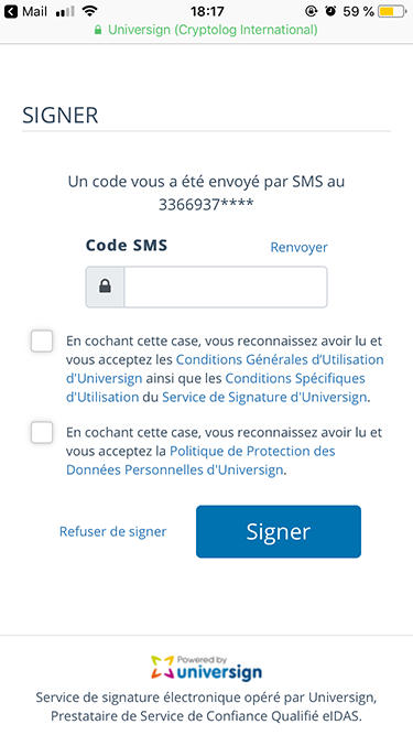Universign-Capture écran Appvizer 7 Universign-Capture écran Appvizer 7