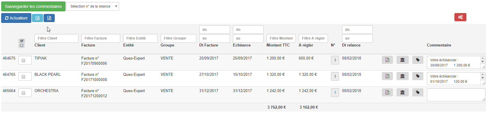 Gestion de vos règlements Gestion de vos règlements