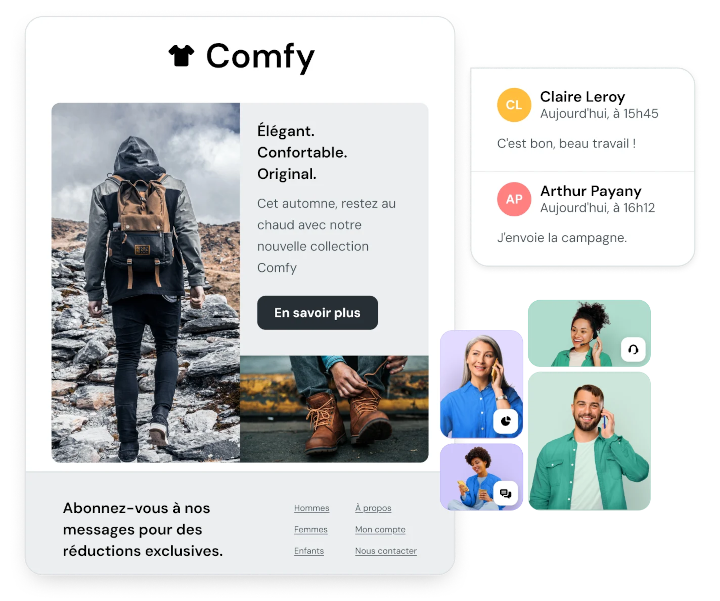 Sinch Mailjet - Collaborez à plusieurs sur un même modèle, pour un travail plus efficace.