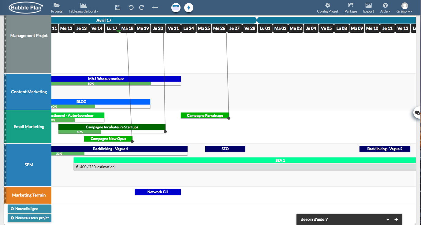 Planifiez et orchestrez avec notre fonction Gantt Planifiez et orchestrez avec notre fonction Gantt
