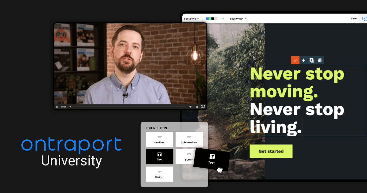 Ontraport - With 150+ video lessons on marketing, sales, payments, membership and web apps, Ontraport University is your free resource to learn everything you need to know about building a business online.