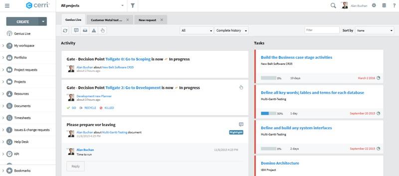 Screenshot Genius Project : Activités en cours Screenshot Genius Project : Activités en cours