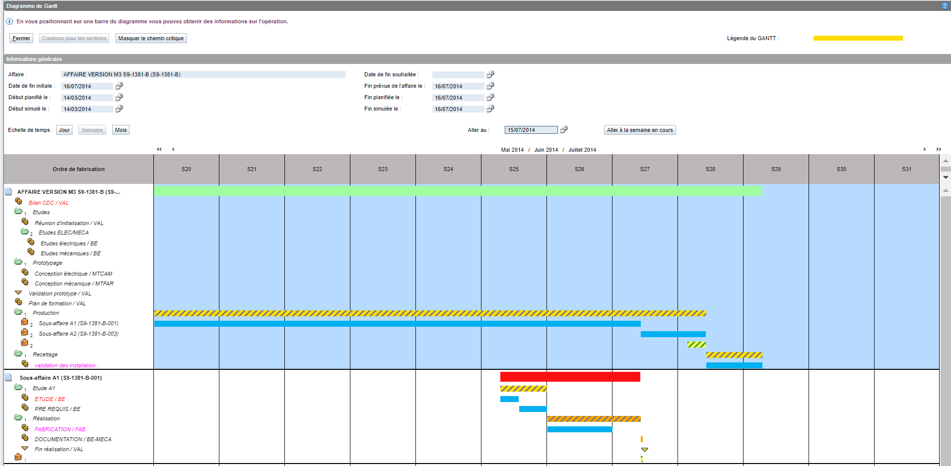 La gestion d'affaires permet de piloter chaque affaire phase par phase grâce à un outil GANTT. La gestion d'affaires permet de piloter chaque affaire phase par phase grâce à un outil GANTT.