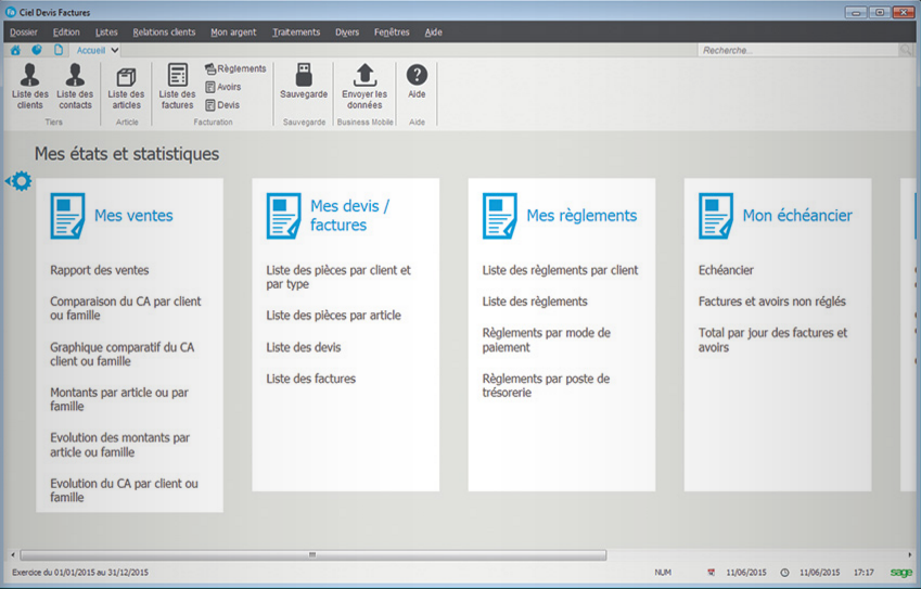 Ciel Devis Facture : statistiques Ciel Devis Facture : statistiques