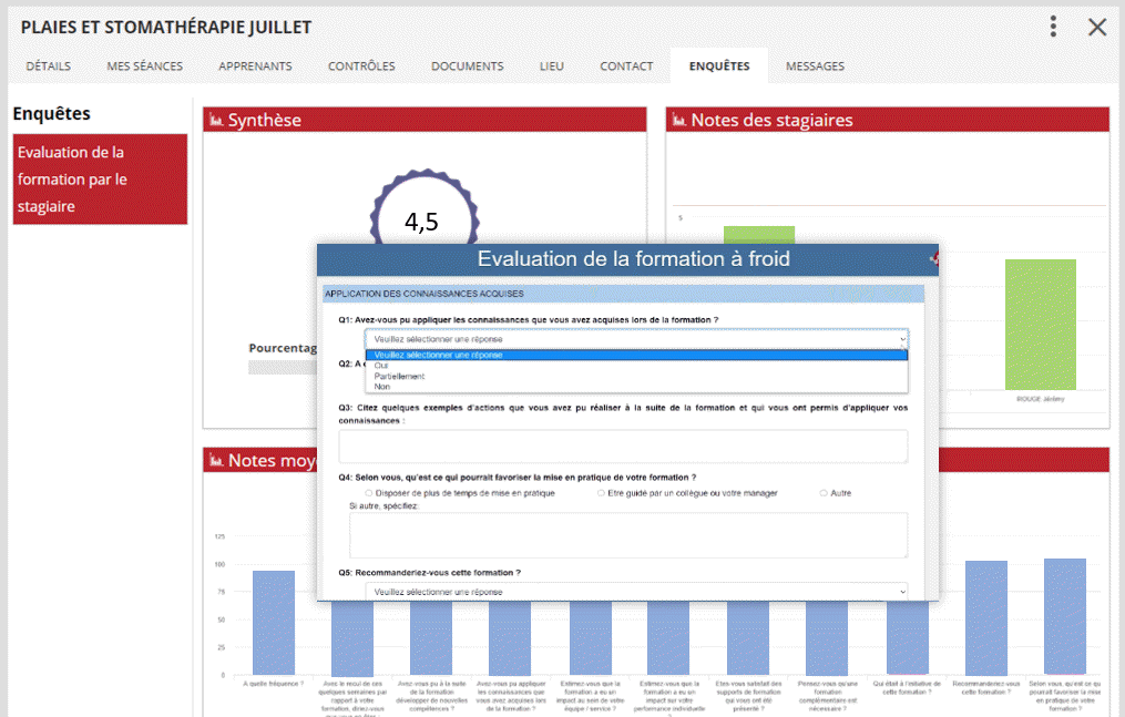 Evaluation de la formation Evaluation de la formation
