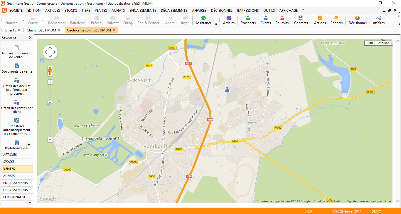 Gestimum CRM - Géolocalisation