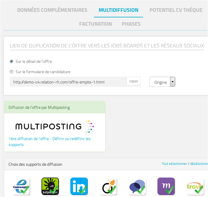Diffusion annonces Diffusion annonces