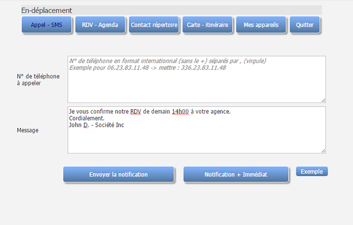 CallBridge Mobile - En déplacement ? Vous pouvez utiliser CallBridge depuis n'importe quel poste avec notre interface SaaS.