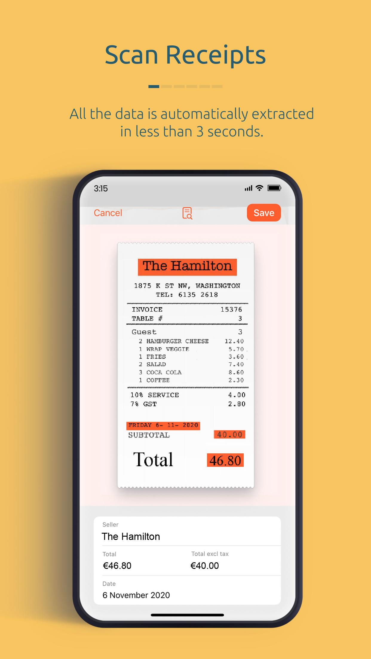 Silae Expense - Numériser facilement les reçus