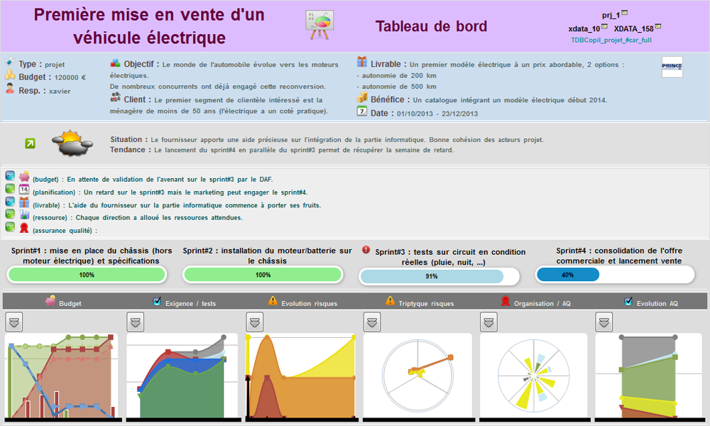 Kalisseo: Visualisation et suivi des projets, Prince2, Analyse des dépenses