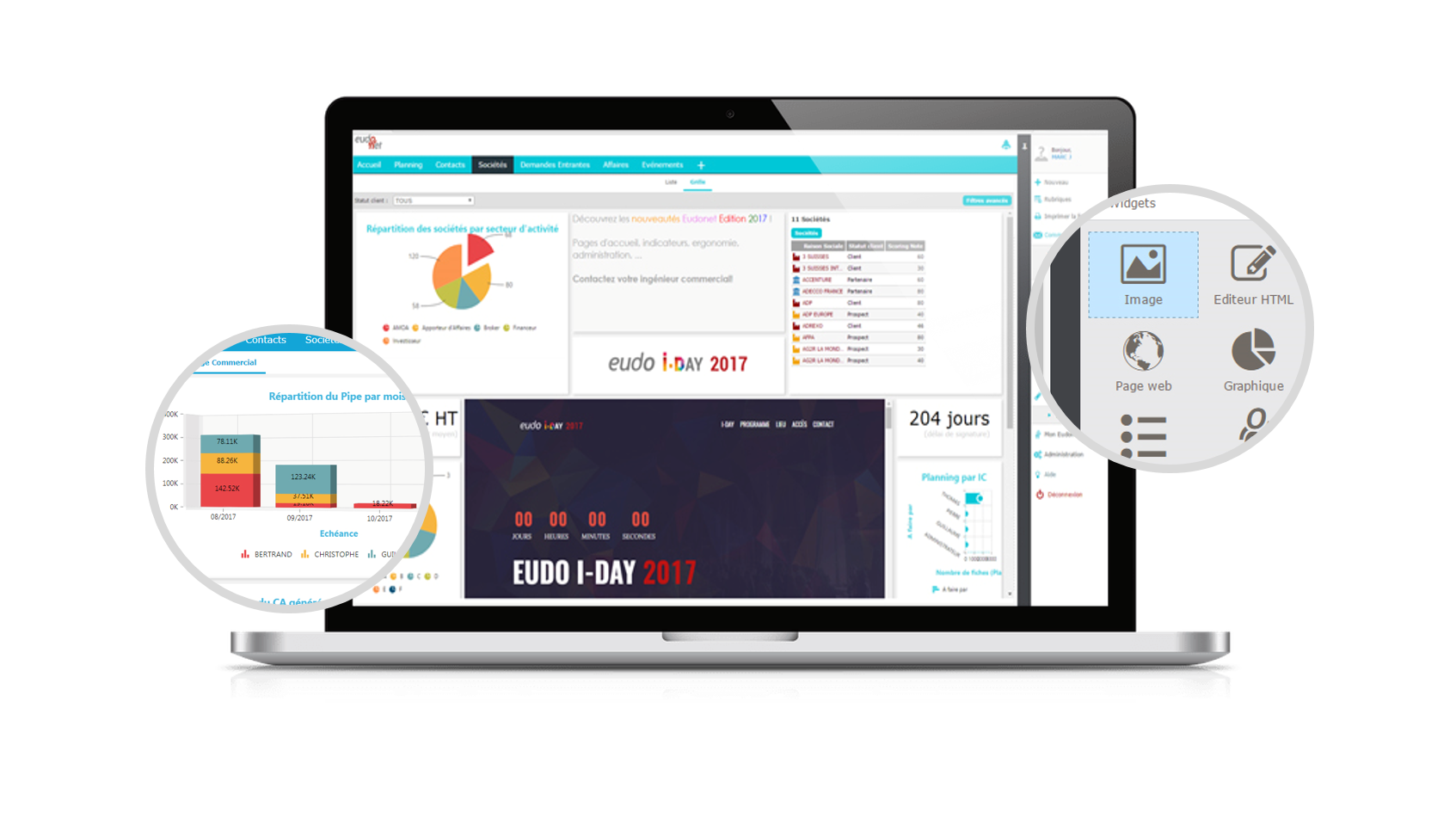 Disposez également d’une console d’administration complète pour faire évoluer votre CRM au rythme de votre activité Disposez également d’une console d’administration complète pour faire évoluer votre CRM au rythme de votre activité