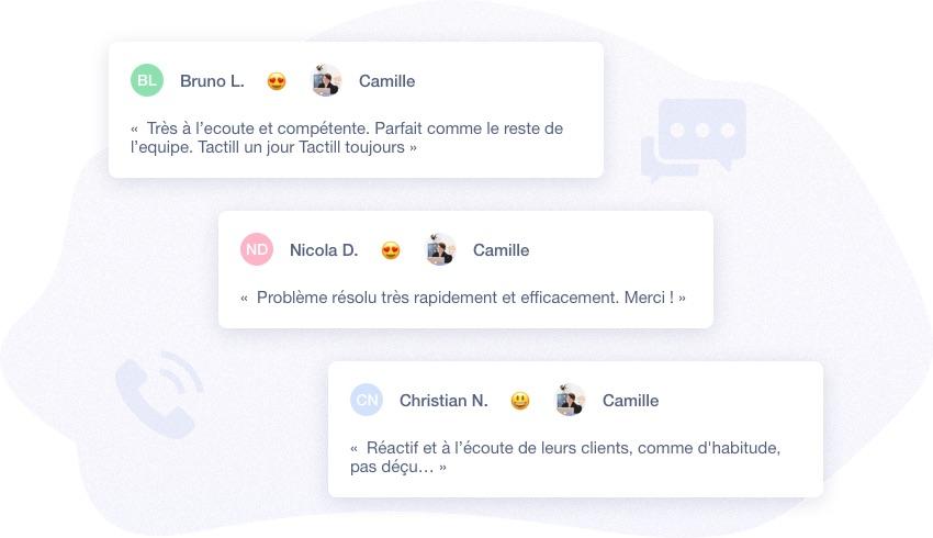 Tactill - L'équipe vous répond directement depuis l'interface de caisse