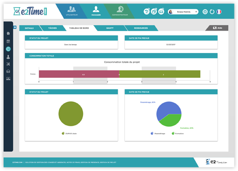 e2Time, solution SIRH de gestion de projets e2Time, solution SIRH de gestion de projets