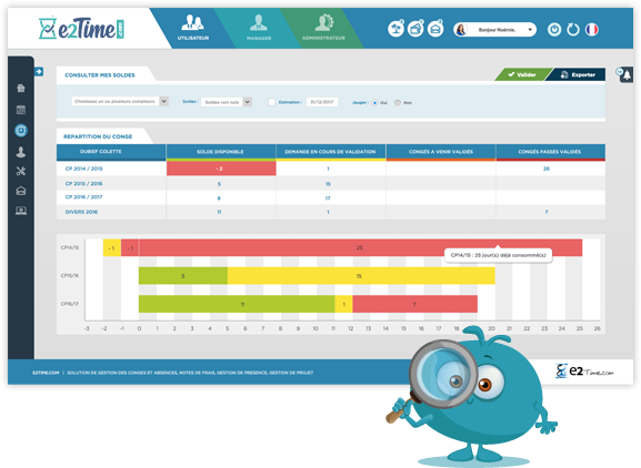 e2Time, solution SIRH de gestion de congés et absences e2Time, solution SIRH de gestion de congés et absences