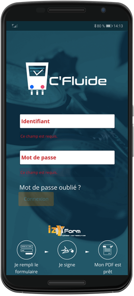 Connexion à l'application WEB C'Fluide depuis un simple navigateur internet Connexion à l'application WEB C'Fluide depuis un simple navigateur internet