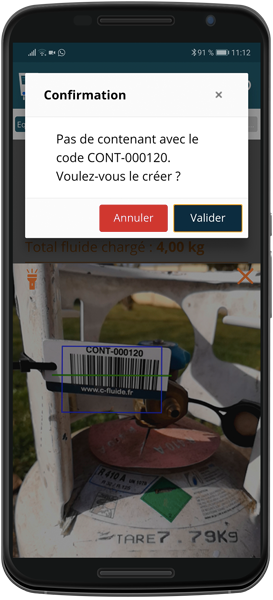 Scan des code-barres des contenants pour éviter les erreurs de saisie et avoir une traçabilité Scan des code-barres des contenants pour éviter les erreurs de saisie et avoir une traçabilité
