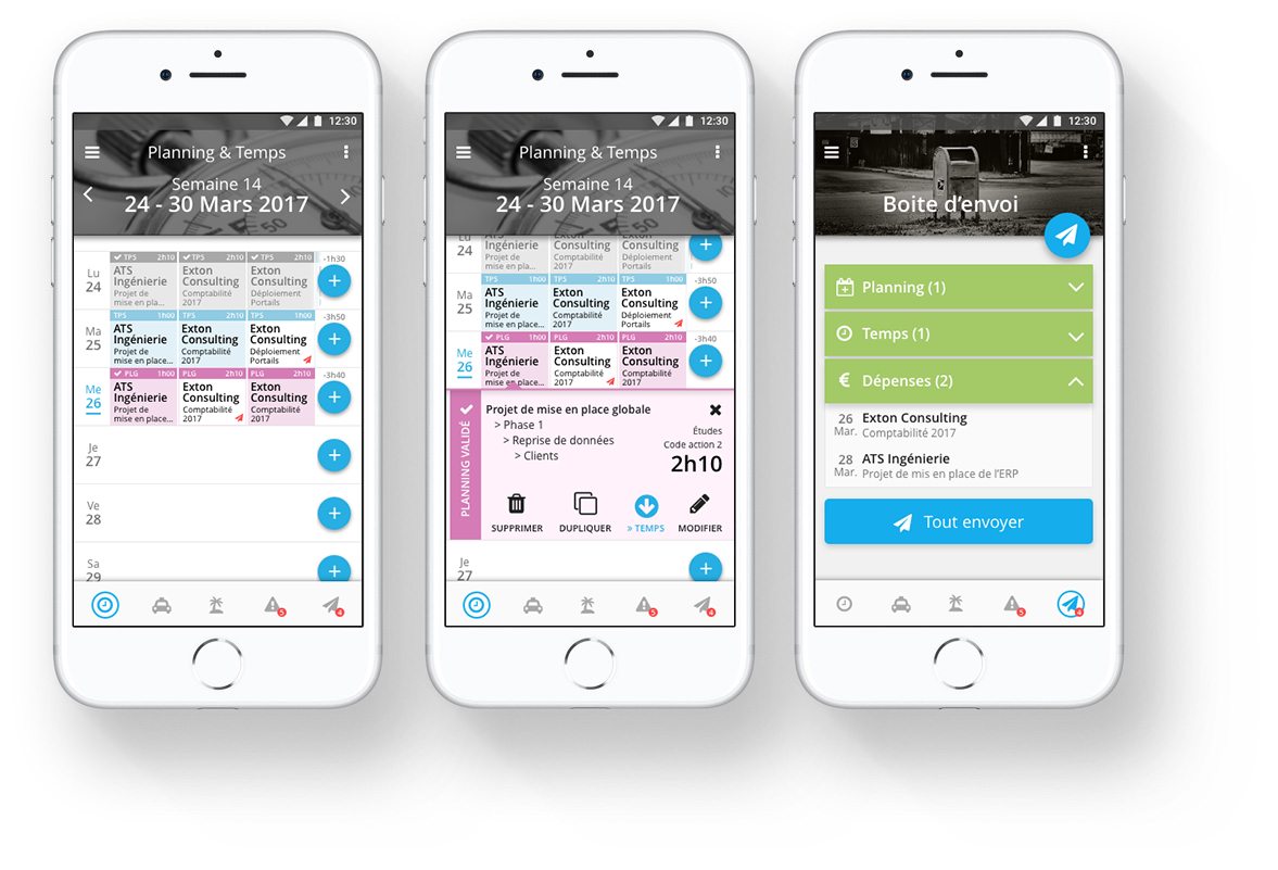 Temps/planning - Application mobile Temps/planning - Application mobile