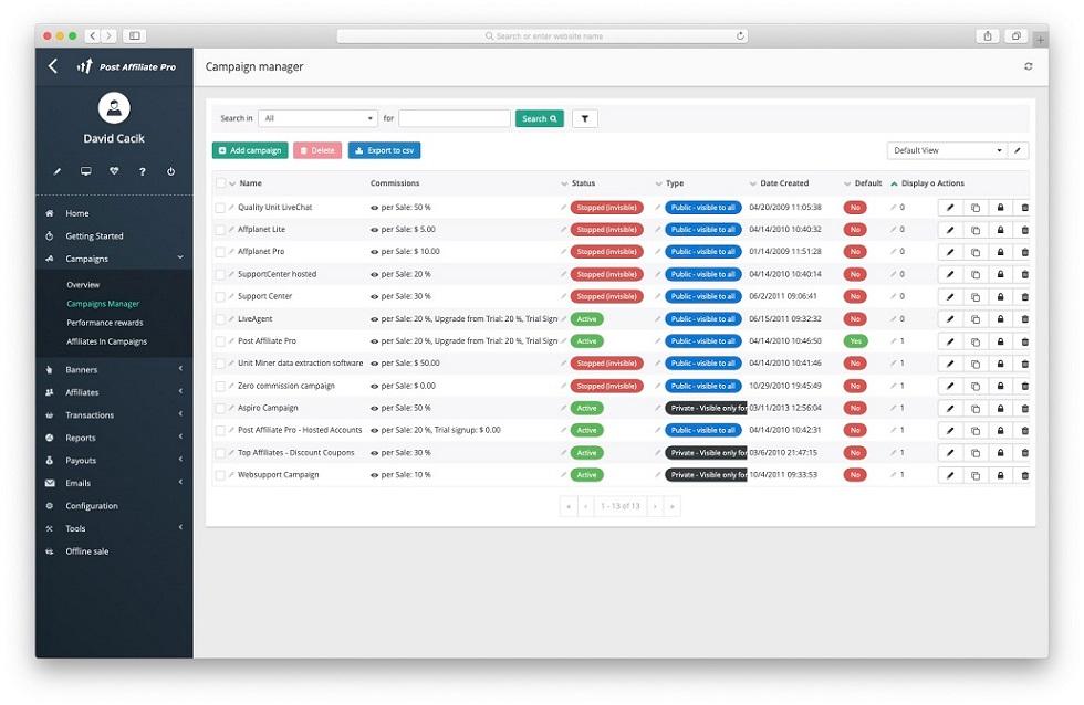 Post Affiliate Pro screenshot