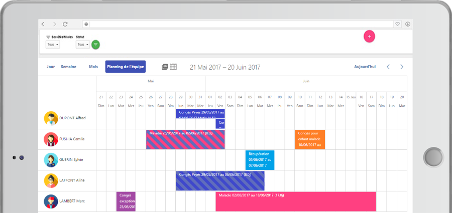 logiciel planning congés