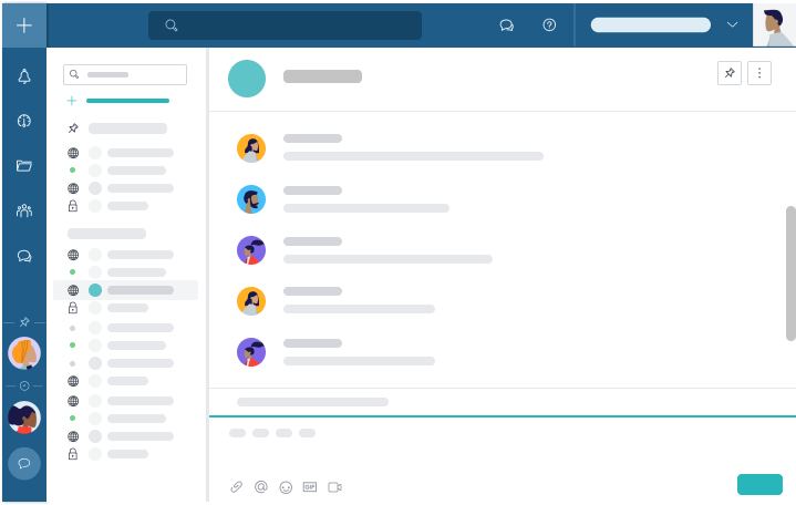 Les chats de projet et discussions privées de Taskworld vous permettent de rester facilement en contact avec votre équipe, même si vous travaillez à l'autre bout du monde. Les chats de projet et discussions privées de Taskworld vous permettent de rester facilement en contact avec votre équipe, même si vous travaillez à l'autre bout du monde.