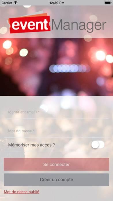 Se connecter sur l'app mobile eventManager Se connecter sur l'app mobile eventManager
