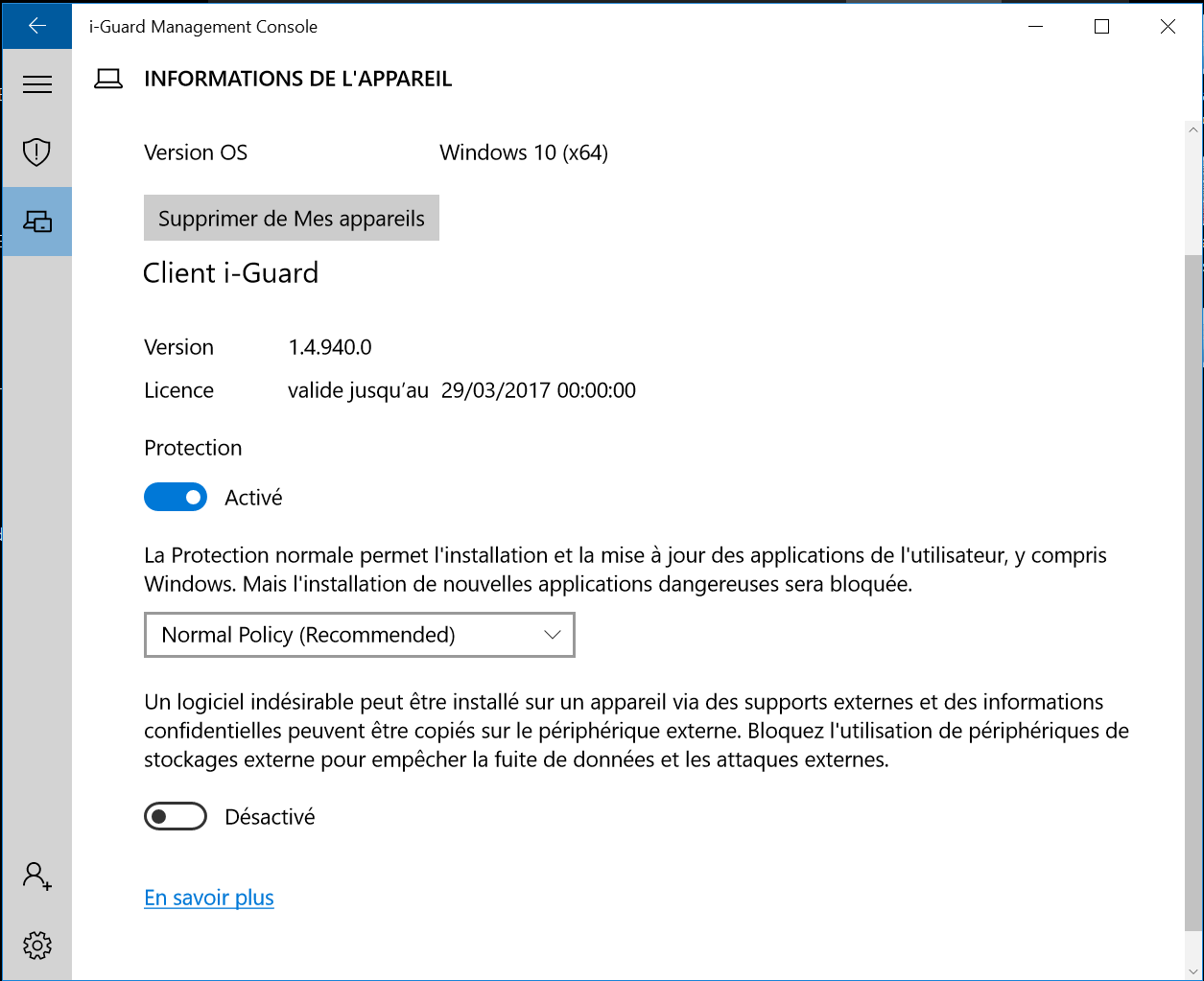 Module DLP : bloque les échanges de données avec Clé USB ou disque USB Module DLP : bloque les échanges de données avec Clé USB ou disque USB