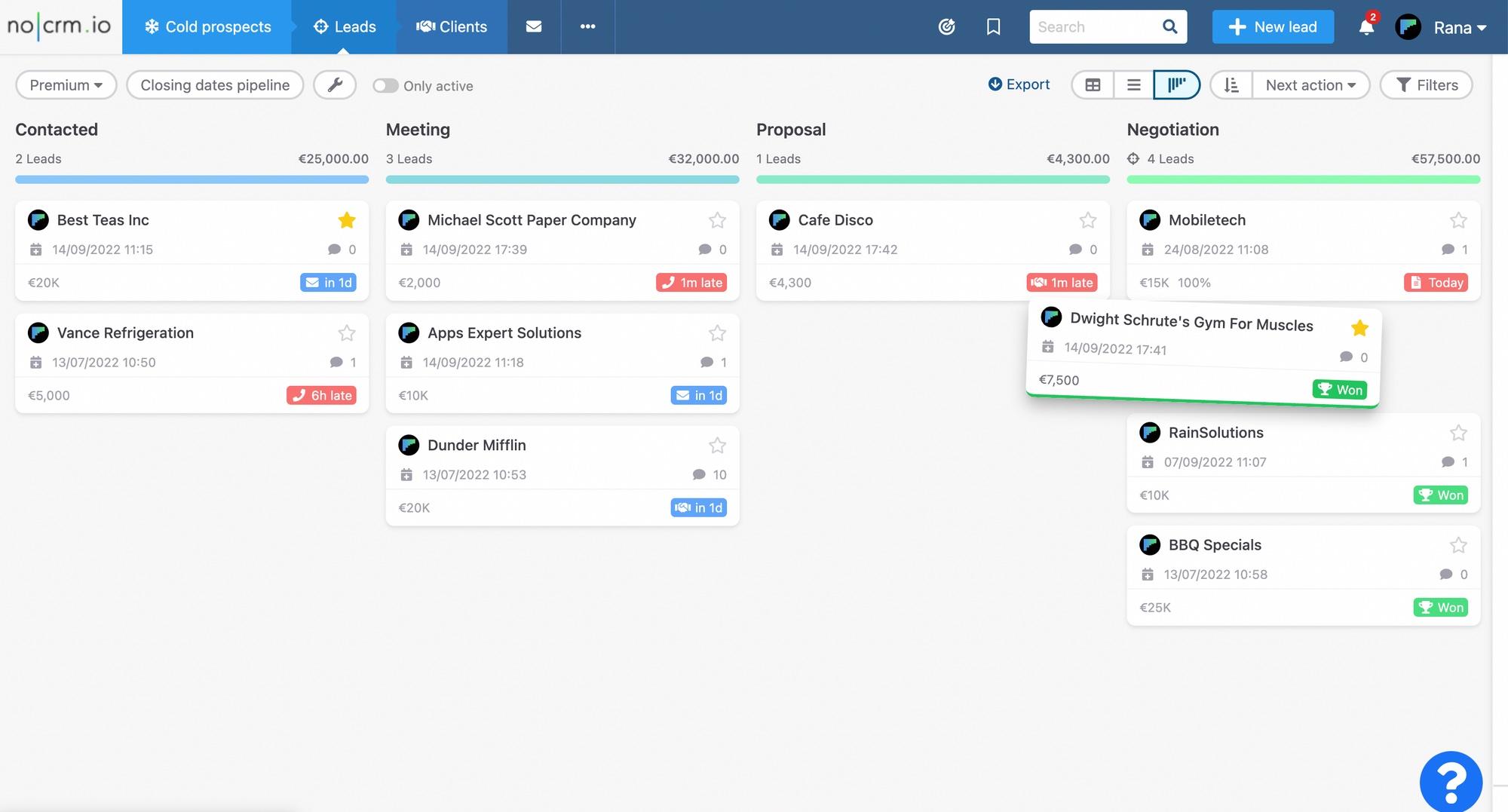 noCRM.io - Pipeline commercial