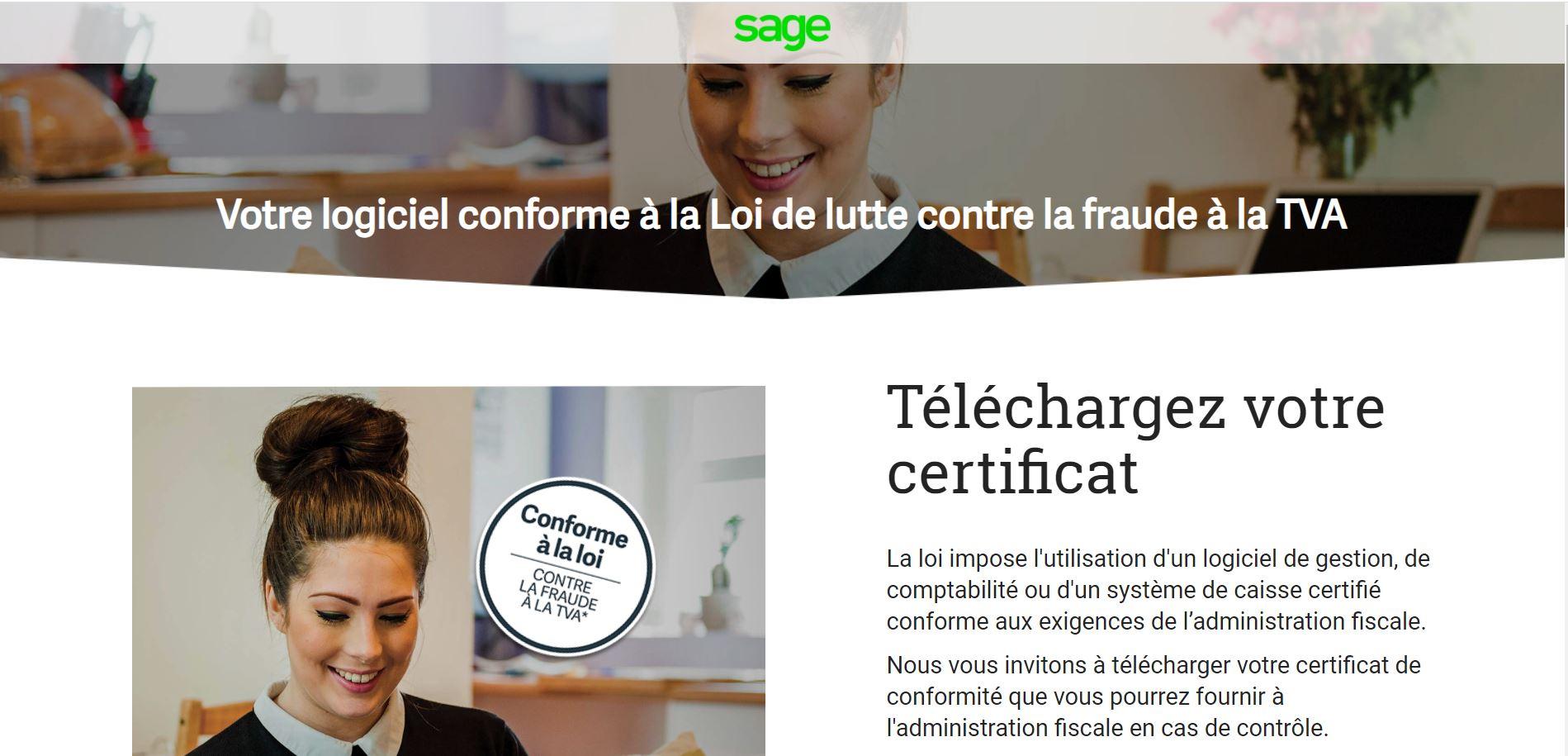 Sage 50 Comptabilité - Logiciel conforme à la Loi Anti-fraude à la TVA