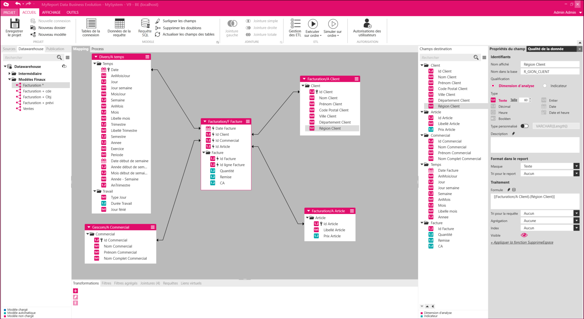 MyReport - Collectez vos différentes sources de données dans un entrepôt unique afin de générer de manière simple et collaborative vos tableaux de bord.