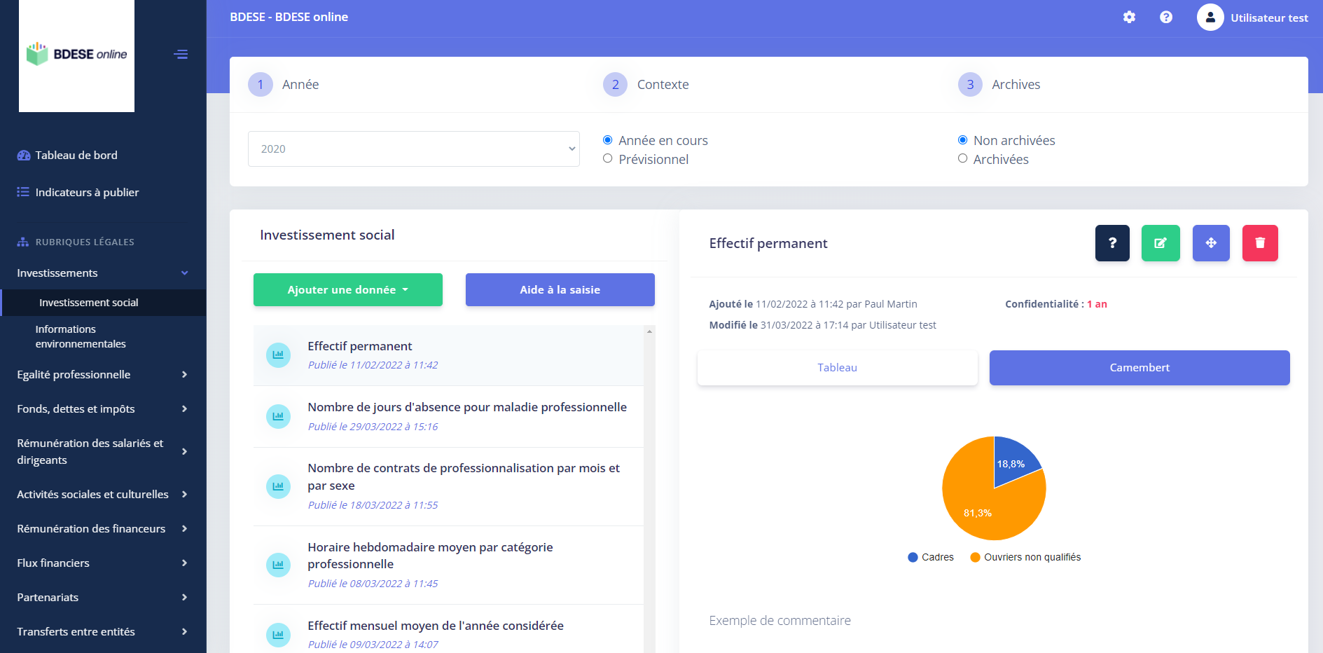 BDESE online-Indicateurs sociaux - BDESE online